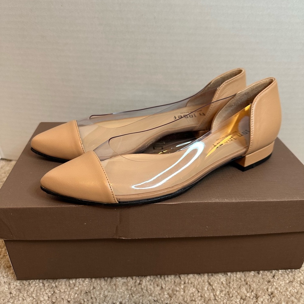 Jon Josef Nude Leather Women's Flats, size 5M, new in box